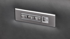 Sofá King Cowboy Gris P3 Reclinable Eléctrico 