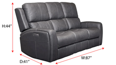 King Cowboy Grey 3pc P3 Power Reclining Set without Console