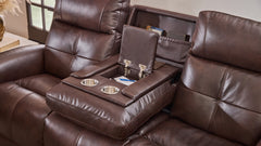 Cloud Nine Stitch Brown Leather P5 Power Reclining Sofa