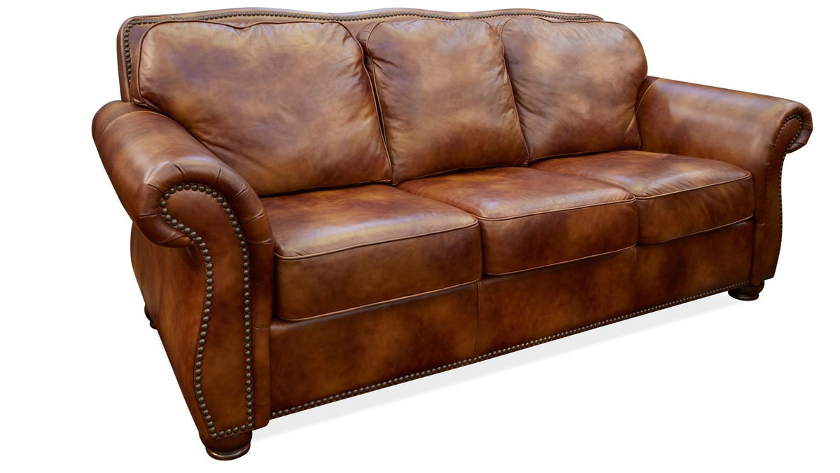 4 Pc Navasota Molasses Leather Living Room Set (Sofa, Loveseat, Chair, & Ottoman)
