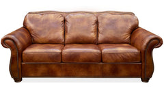 4 Pc Navasota Molasses Leather Living Room Set (Sofa, Loveseat, Chair, & Ottoman)