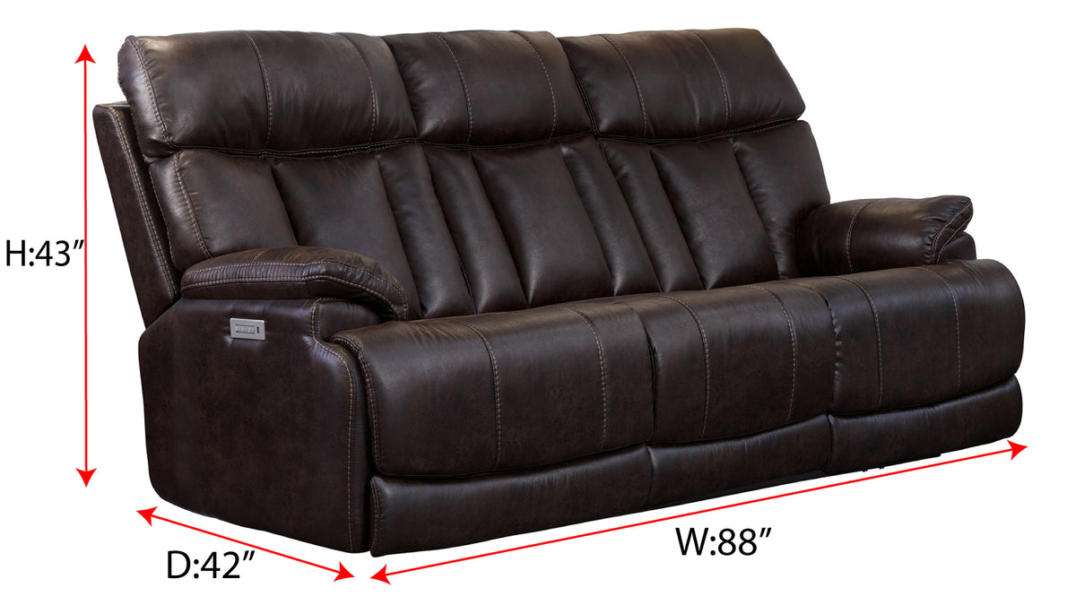 Clive Dark Brown P3 Power Reclining Sofa