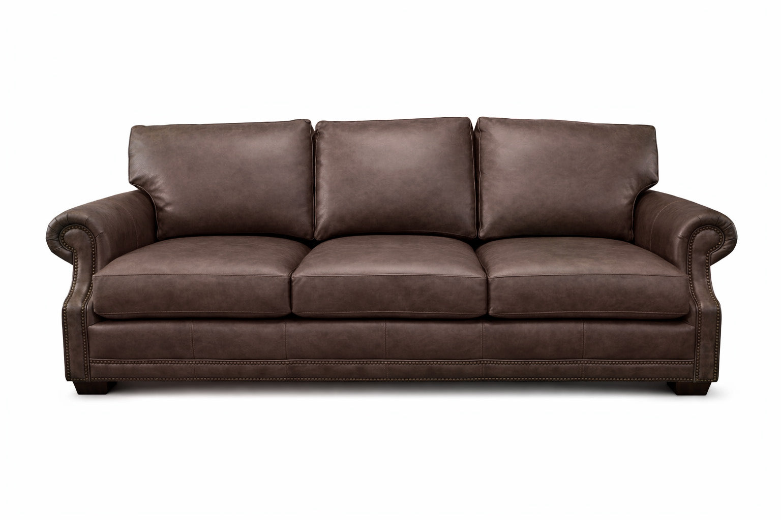  leather sofa on a white background