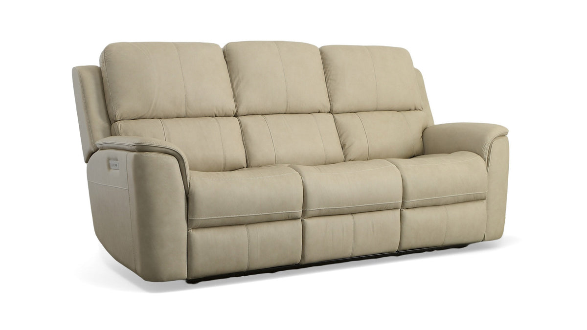 Big Spring Beige Leather P3 Power Reclining Sofa
