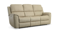 Big Spring Beige Leather P3 Power Reclining Sofa