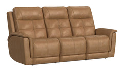 Mack's Heart Latte Brown Leather P5 Power Reclining Collection