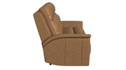 Flexsteel Mack's Heart P5 Power Reclining Leather Sofa | Latte Brown | Gallery Furniture