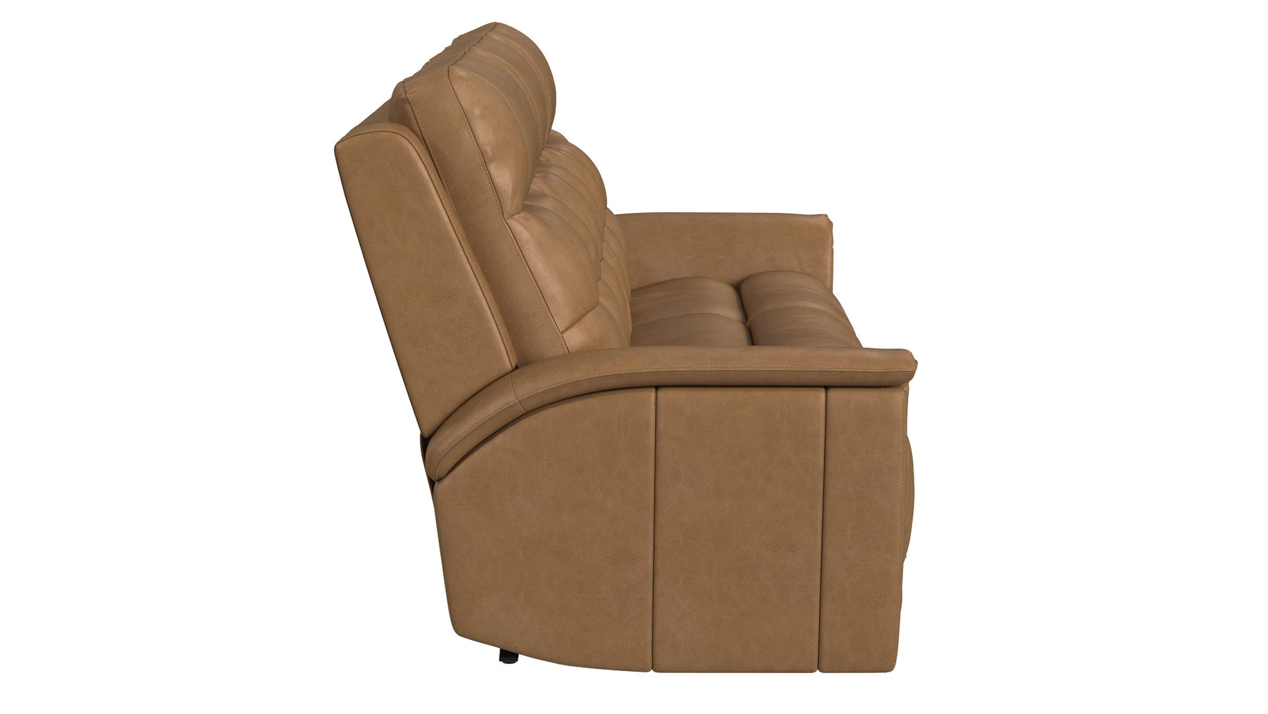 Mack's Heart Latte Brown Leather P5 Power Reclining Sofa
