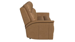 Mack's Heart Latte Brown Leather P5 Power Reclining Sofa