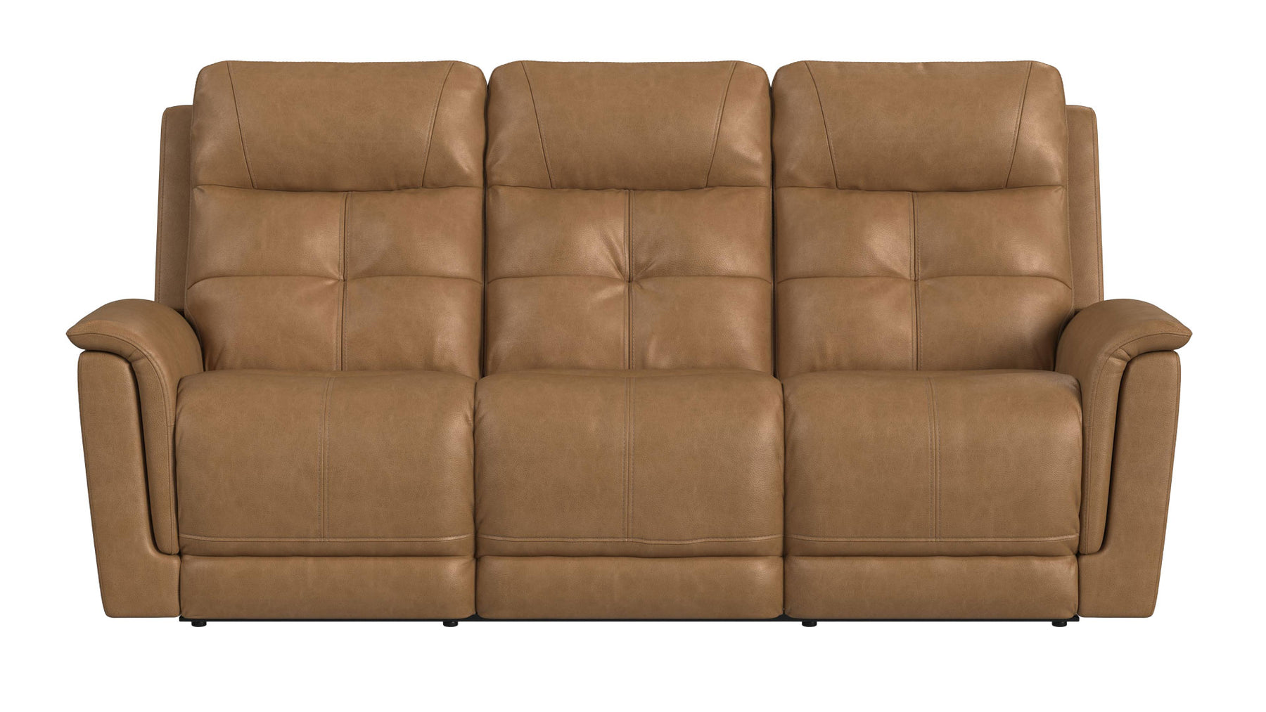 Mack's Heart Latte Brown Leather P5 Power Reclining Sofa