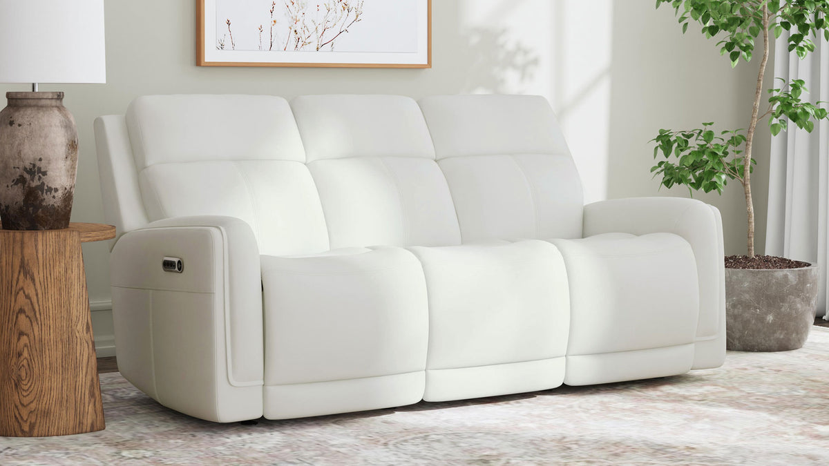 Artic Power Gliding Sofa with Console