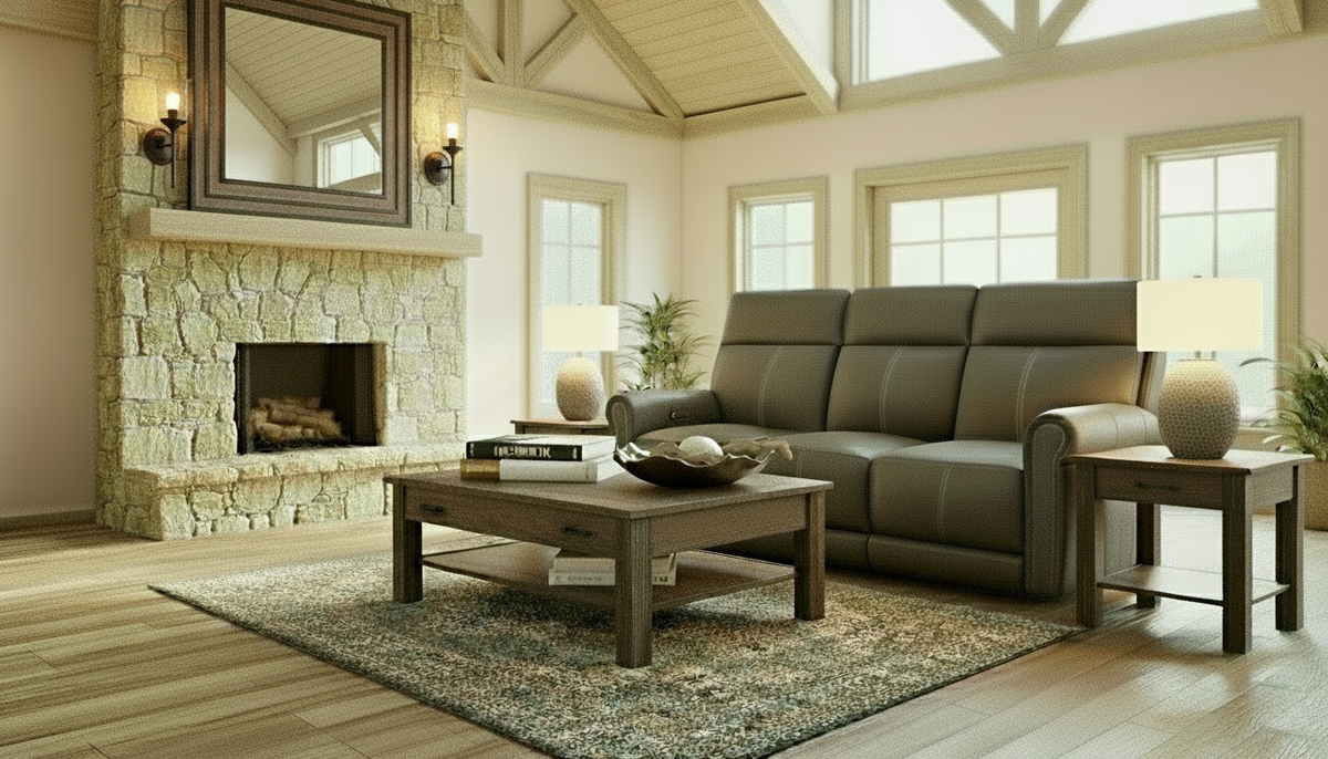 Weathered Stone Leather P3 Power Reclining Sofa