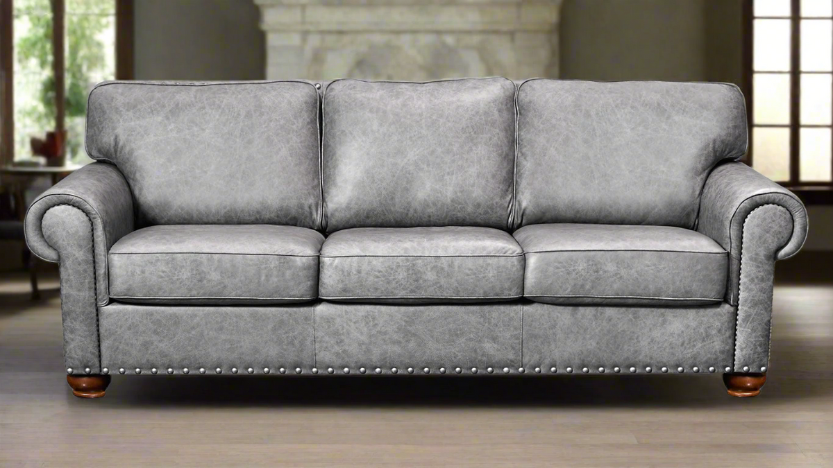 November Sky Leather Sofa