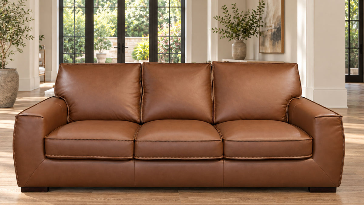 Artemis 100% Top Grain Leather Sofa | Gallery Furniture