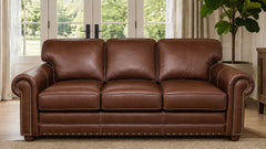 Callipe 100% Leather Sofa | Premium Leather Seating | Made in USA
