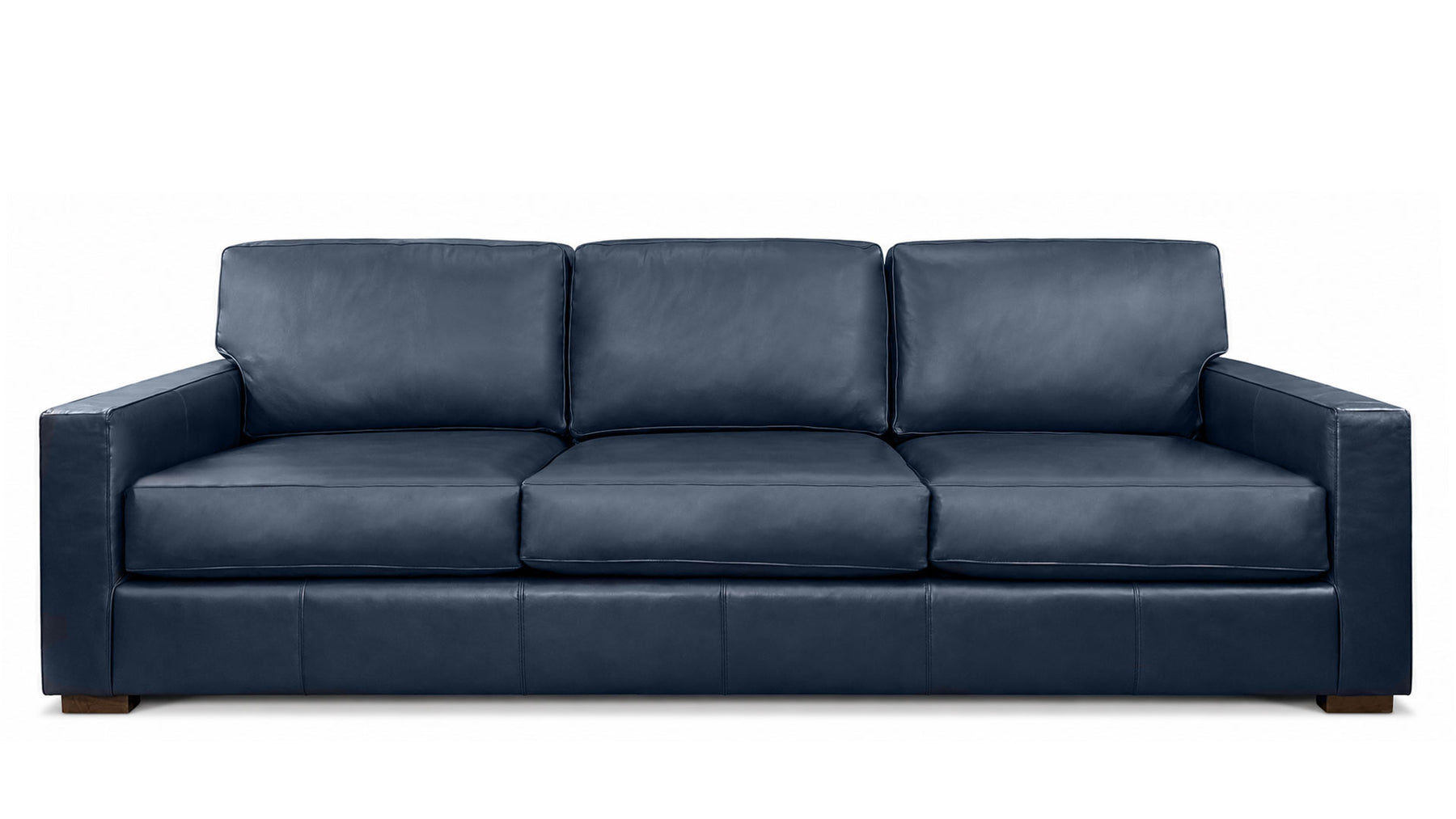 Revelation Oceanic Blue Top Grain Leather Sofa