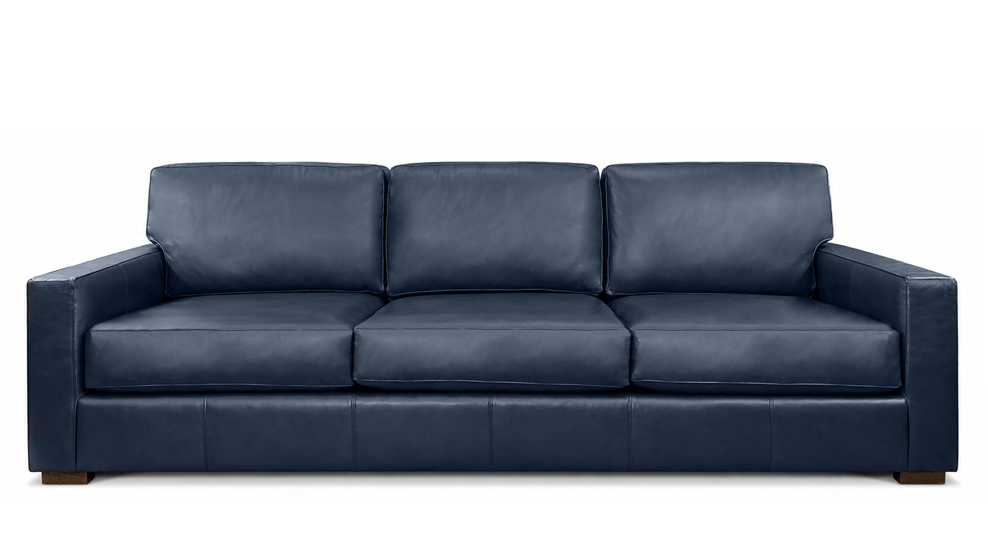 Revelation Oceanic Blue Top Grain Leather Sofa