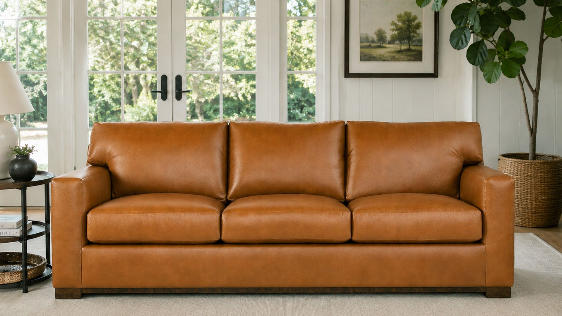 Stickley Sidney 100% Leather 89-Inch Sofa | Made in USA – Gallery Furniture