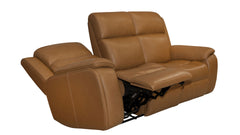 Camel Brown Leather Full Body Massage Power Sofa