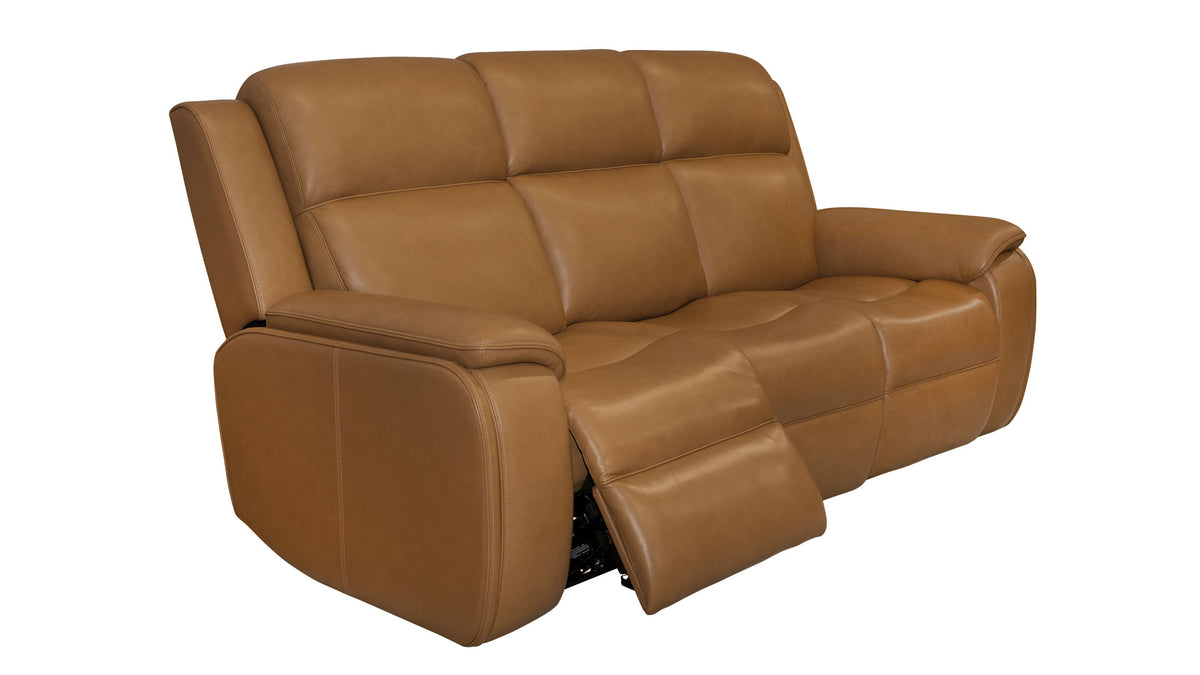 Camel Brown Leather Full Body Massage Power Sofa