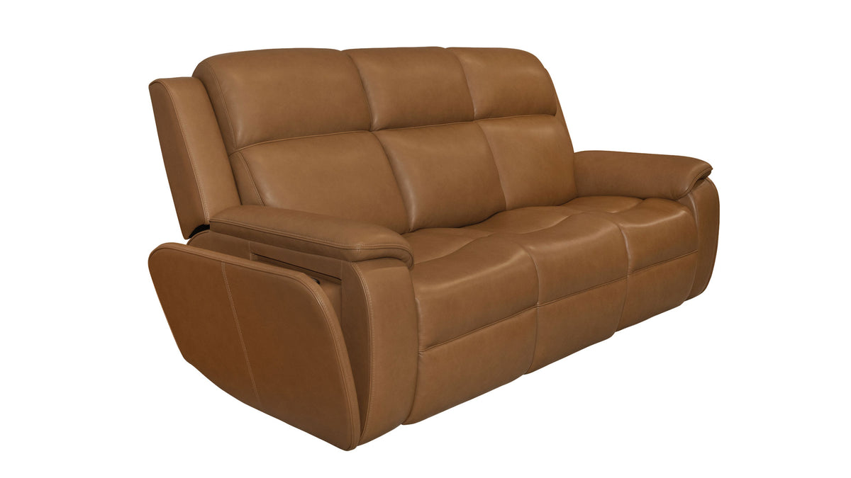Camel Brown Leather Full Body Massage Power Sofa