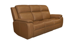 Camel Brown Leather Full Body Massage Power Sofa