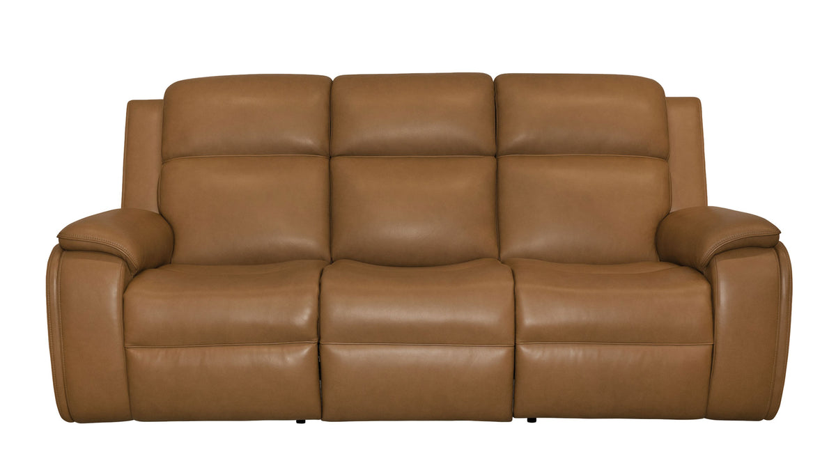 Camel Brown Leather Full Body Massage Power Sofa