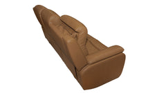 Camel Brown Leather Full Body Massage Power Sofa