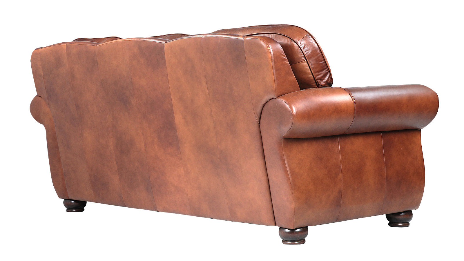 Chevy Fortune Molasses Leather Sofa