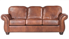 Chevy Fortune Molasses Leather Sofa