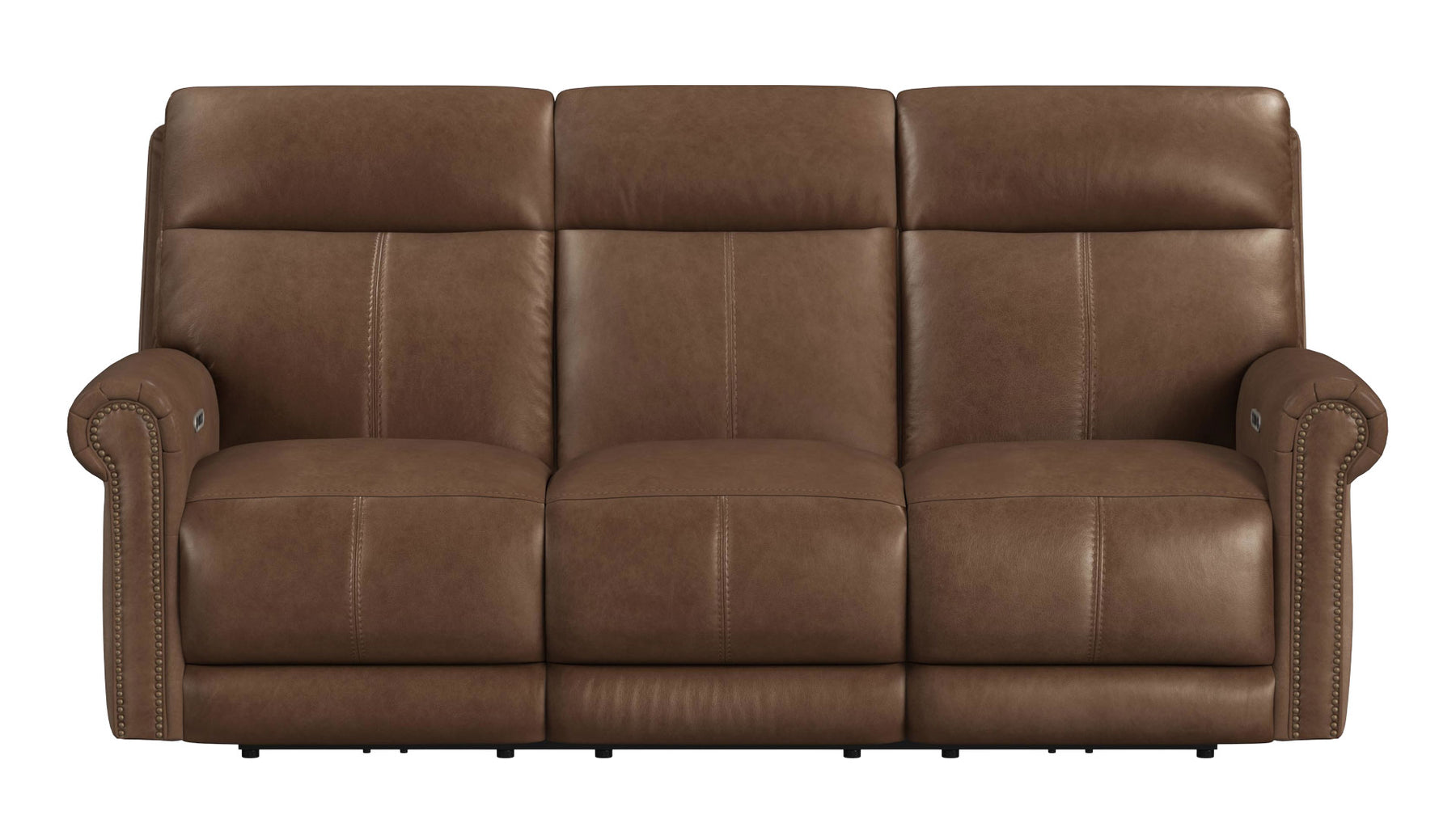 Tawny Brown Leather P5 Power Reclining Sofa