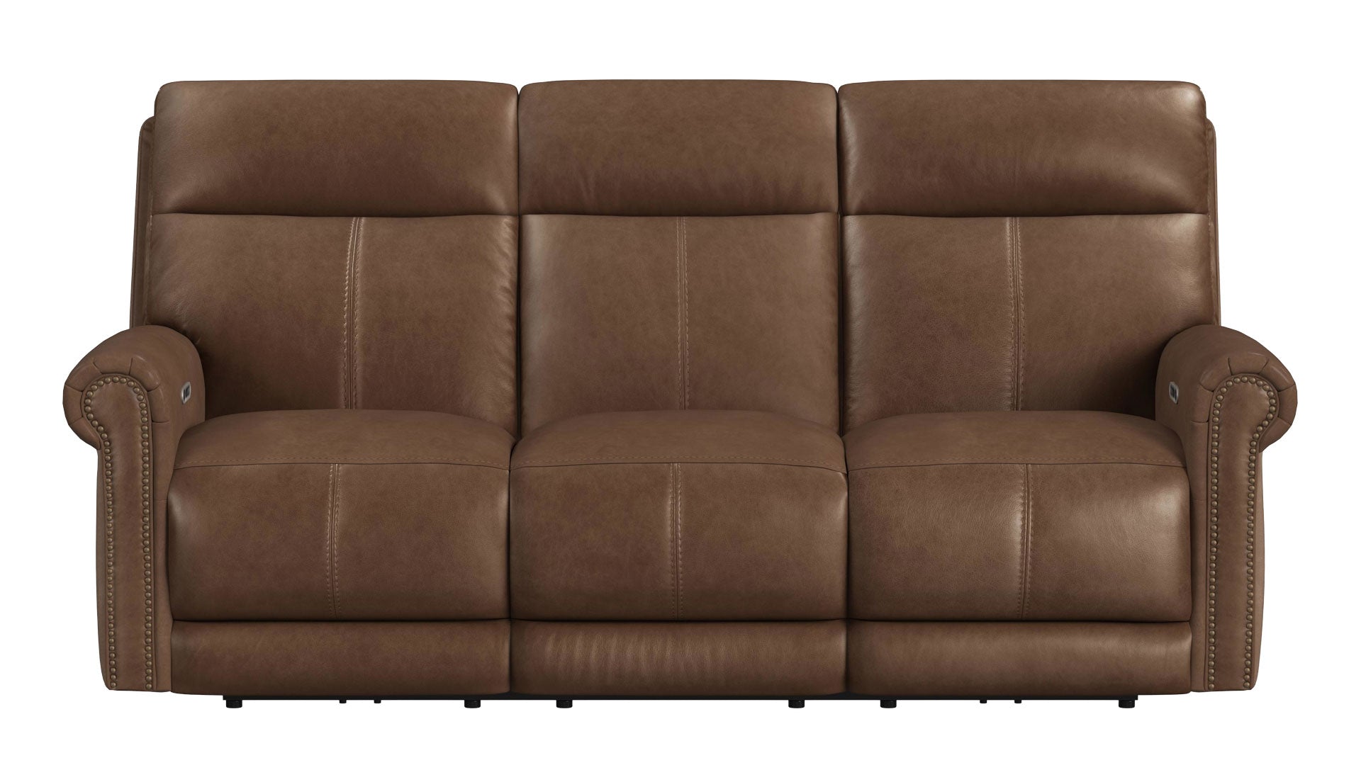 Tawny Brown Leather P5 Power Reclining Sofa