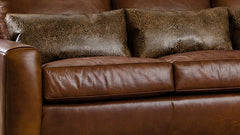 Stickley Monterey Wax Pull-Up Leather Sofa | Handcrafted in USA | Nailhead Trim | Gallery Furniture