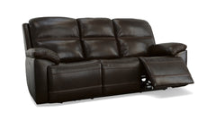 Secretariat Burgundy Leather P2 Power Reclining Sofa With Power Headrest