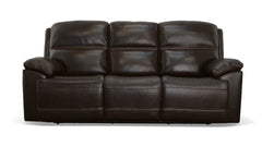 Secretariat Burgundy Leather P2 Power Reclining Sofa With Power Headrest