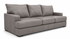 Smoke Top Grain Performance Leather Sofa by Mayo | Made in USA | In Stock Today | Gallery Furniture