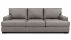 Smoke Top Grain Performance Leather Sofa by Mayo | Made in USA | In Stock Today | Gallery Furniture