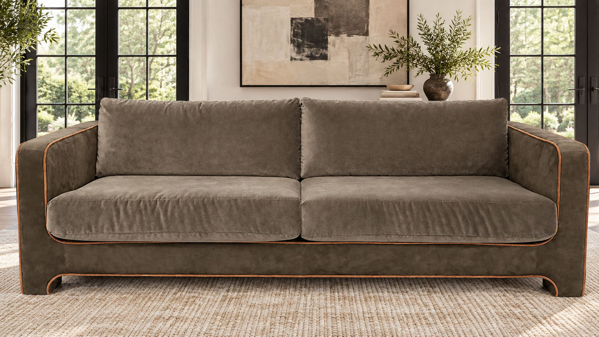 Saulo Velvateen Fabric Sofa | Gallery Furniture