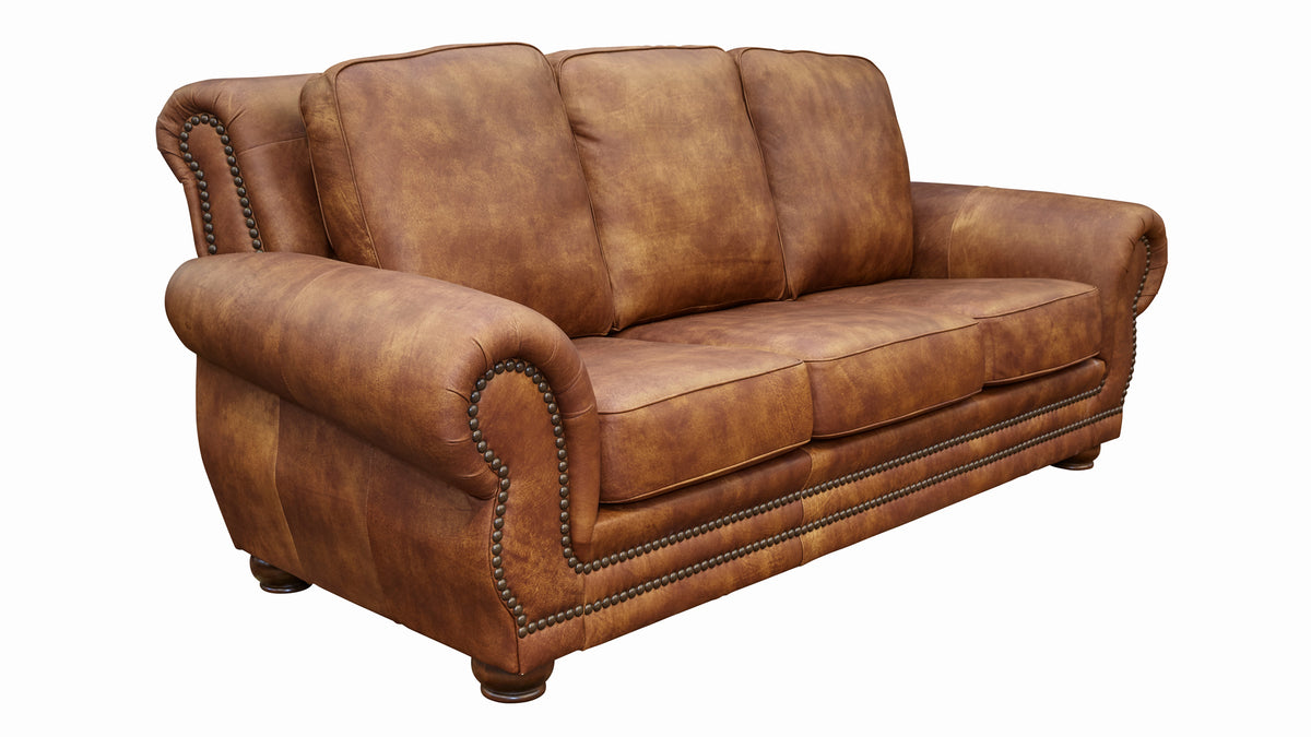 Carnegie Fawn Leather Sofa