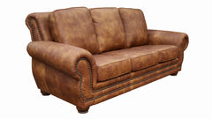 Carnegie Fawn Leather Sofa