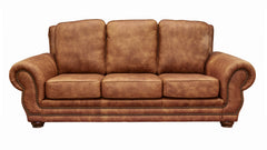 Carnegie Fawn Leather Sofa