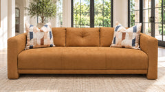 Echo Augergine Leather Sofa | Gallery Furniture