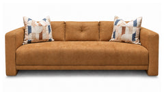 Echo Augergine Leather Sofa | Gallery Furniture