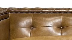 Bob Timberlake Bark Burnish 100% Leather Sofa - Tufted Back - Handcrafted - Made in USA