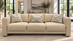 El Paso Ivory Leather Sofa | Gallery Furniture