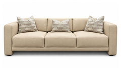 El Paso Ivory Leather Sofa | Gallery Furniture