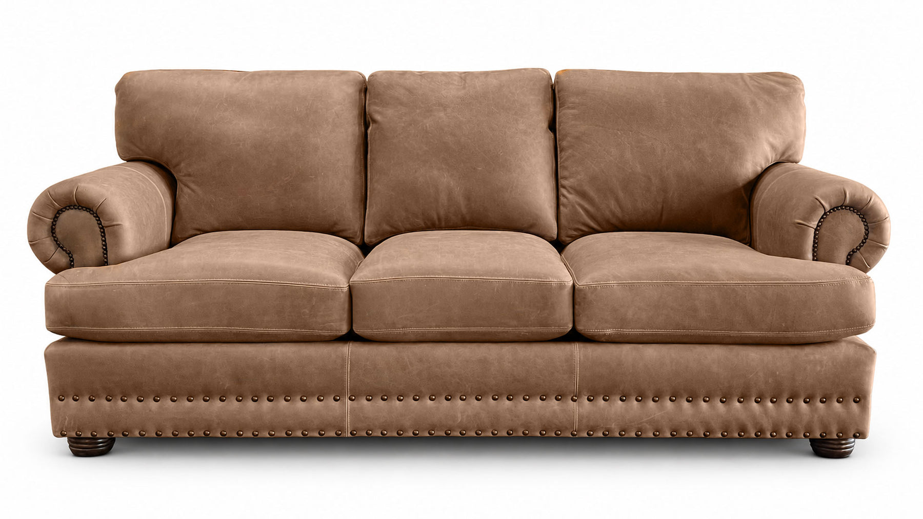 Custom Wild Leather Sofa | Genuine Leather Living Room Couch | Gallery Furniture