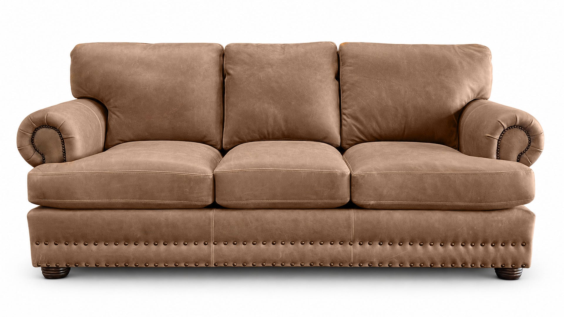 Custom Wild Leather Sofa | Genuine Leather Living Room Couch | Gallery Furniture