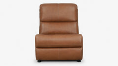 Big Spring Saddle Brown Leather Armless Power Recliner | MacModular Sectional Piece