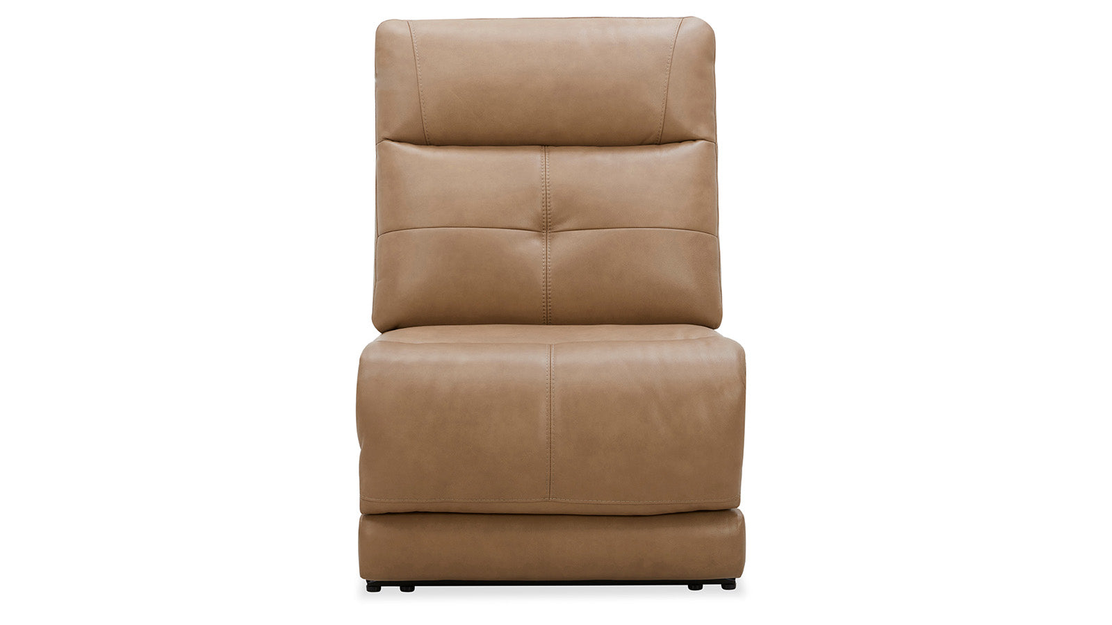 MACK'S HEART TAN LEATHER ARMLESS POWER RECLINER | MACKDULAR SECTIONAL PIECE